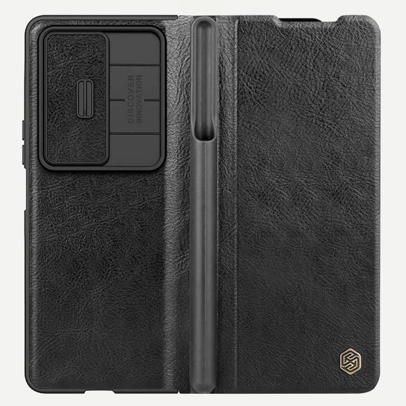 Leder-Handyhülle für Samsung Galaxy Z Fold 4 5G mit S Pen-Hülle