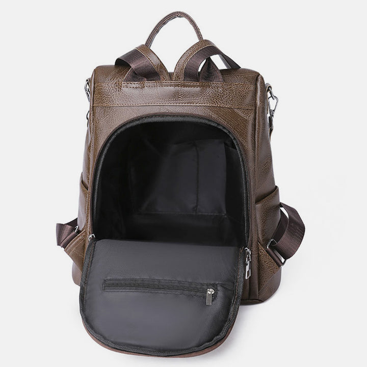 Damen Leder Rucksack Handtasche Cabrio Schultertasche Anti Diebstahl Reise Daypack