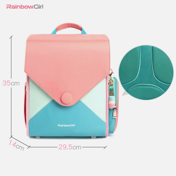 Kinderrucksack, bunt, für Mädchen, Rucksack, Büchertaschen, Mittelschule, Grundschule
