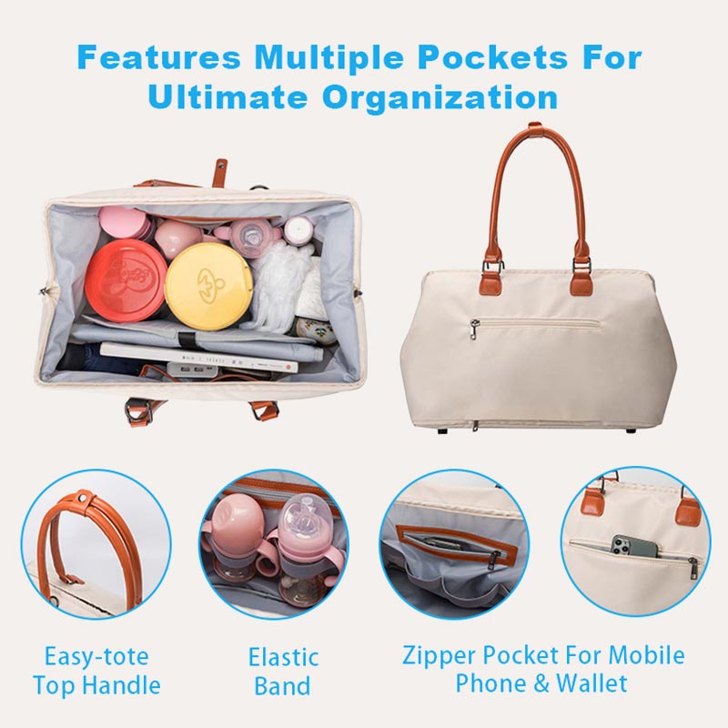 Funktionelle Mamatasche, Baby-Wickeltasche, große Tragetasche, Handtasche, Reisetasche