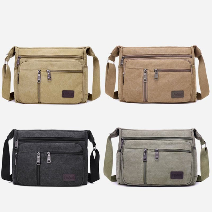 Umhängetasche für Herren, Vintage, Outdoor, Canvas, Business-Umhängetasche