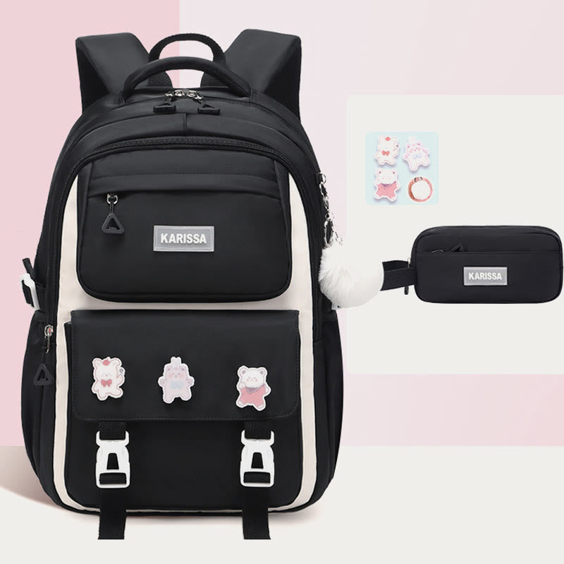 Rucksack für Frauen süßes Accessoire wasserabweisende langlebige Schultasche