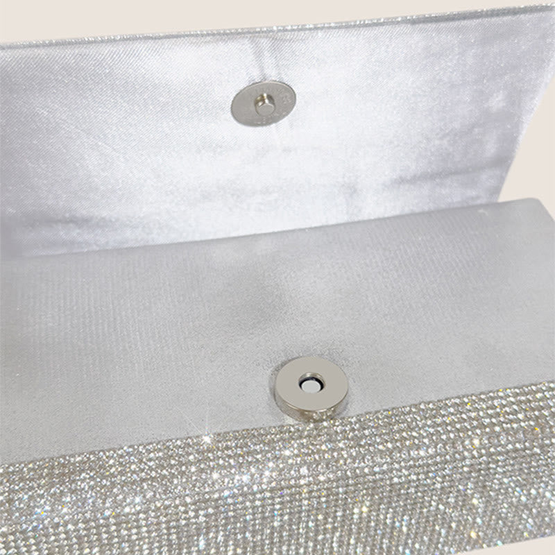 Abendtasche für Damen Glitzer Diamant Leder Leichte Handgelenktasche