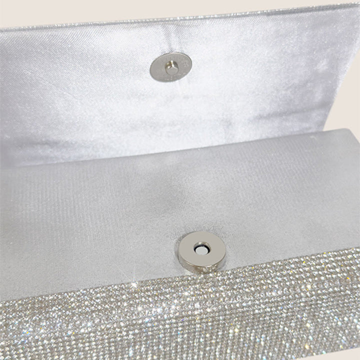 Abendtasche für Damen Glitzer Diamant Leder Leichte Handgelenktasche