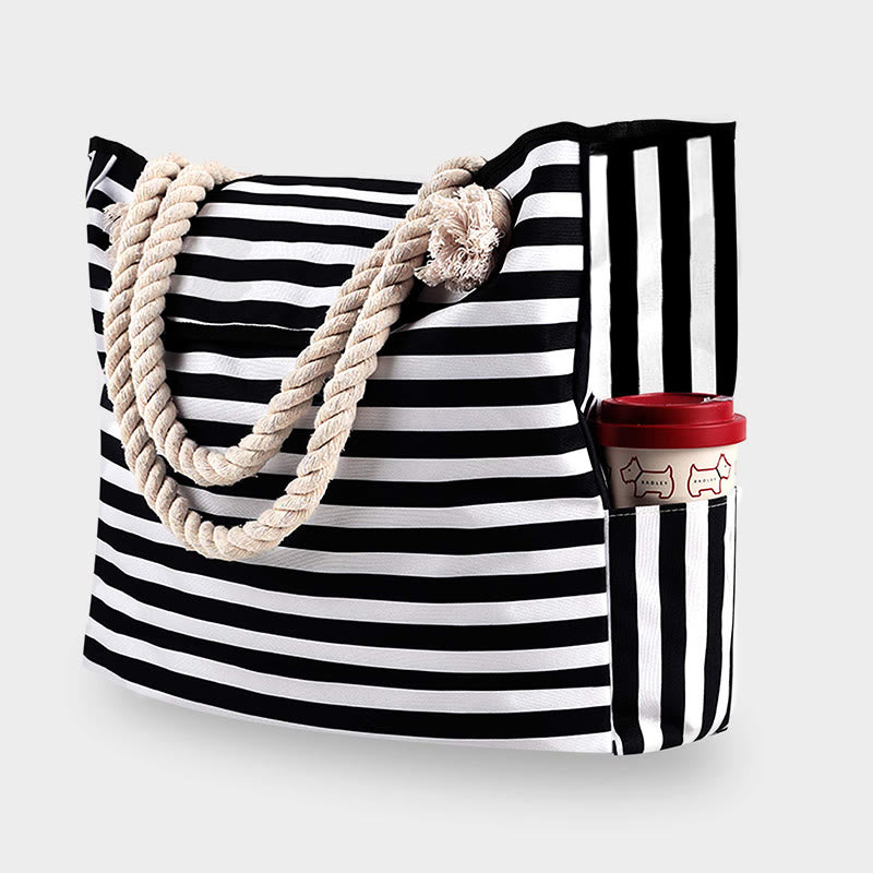 Sommer-Strandtasche für Damen, bedruckte Canvas-Handtasche mit großer Kapazität