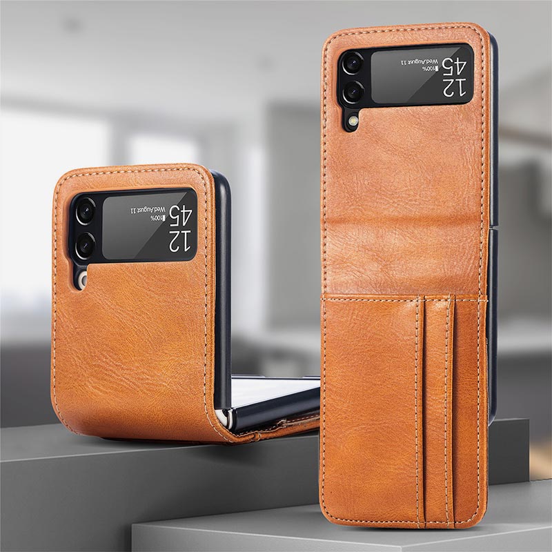 Samsung Galaxy Z Flip&amp; Z Flip 3 4 Handyhülle Leder-Handytasche mit Multi-Slot