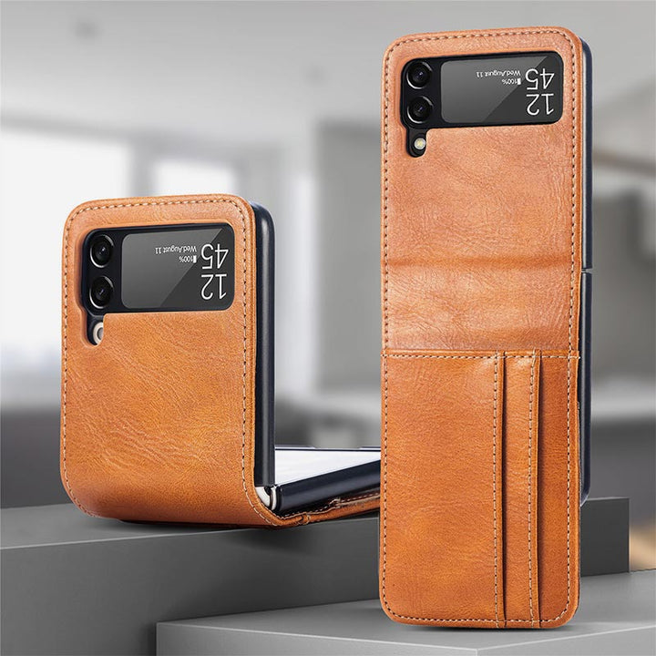 Samsung Galaxy Z Flip&amp; Z Flip 3 4 Handyhülle Leder-Handytasche mit Multi-Slot