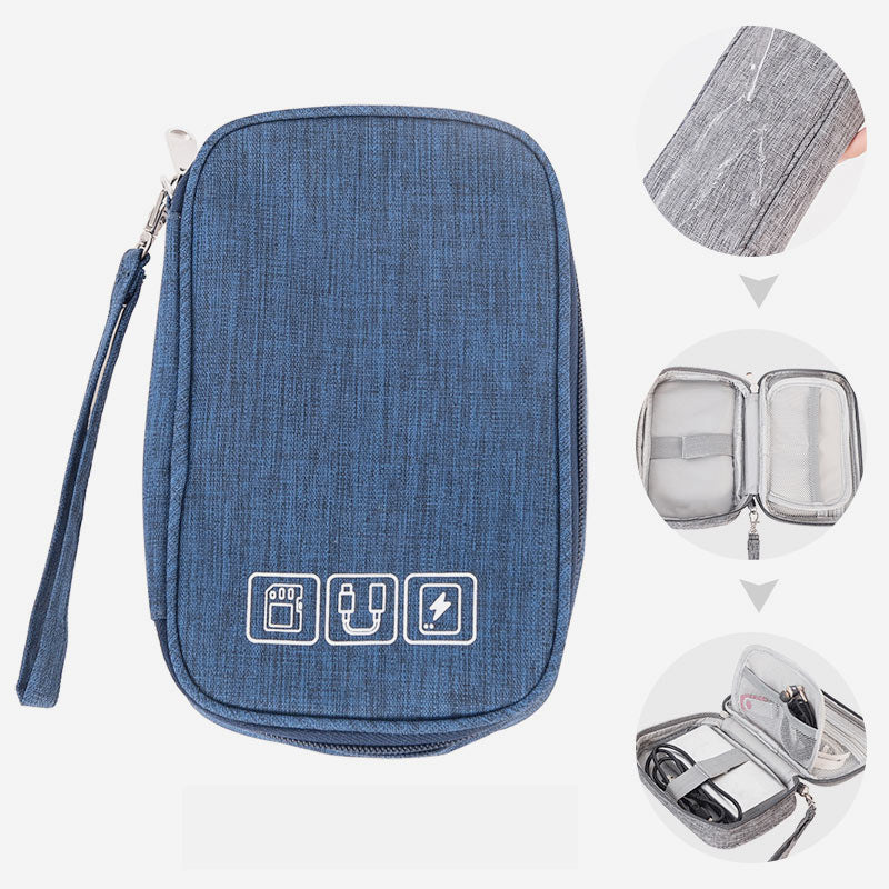 Wasserdichte tragbare Clutch zur Aufbewahrung digitaler Kabel, Reisekabel-Organizer