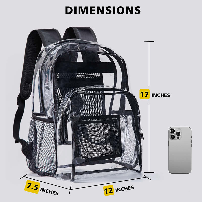 Rucksack für Schüler, transparentes PVC, Freizeit, täglicher Schulranzen