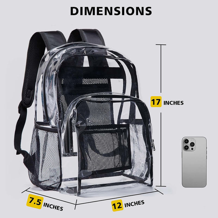 Rucksack für Schüler, transparentes PVC, Freizeit, täglicher Schulranzen