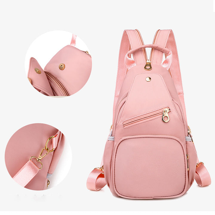 Umwandelbare Schultertasche für Damen, leicht, lässig, Mini-Rucksack, Brusttasche