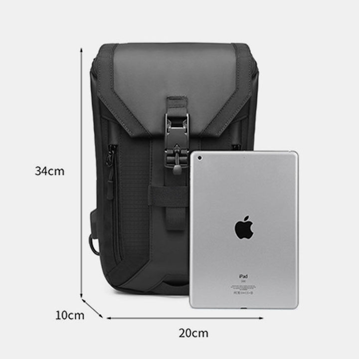 Wasserabweisende Schultertasche mit USB-Ladeanschluss