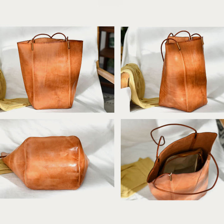 Handgemachte Einkaufstasche für Frauen große Kapazität Retro einfache Tasche