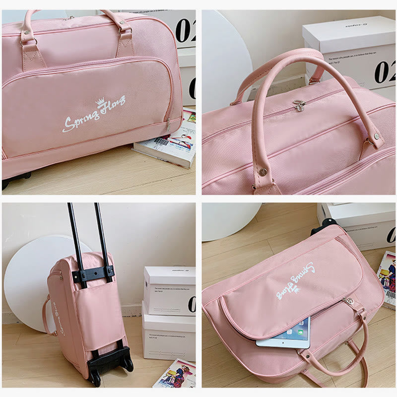 Zugstangen-Reisetasche für Männer und Frauen, leichte Bordtasche