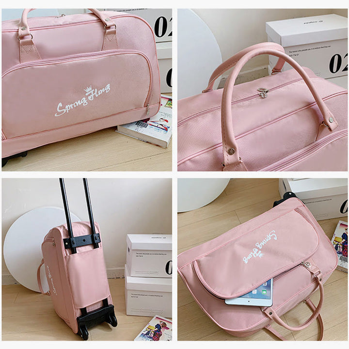 Zugstangen-Reisetasche für Männer und Frauen, leichte Bordtasche