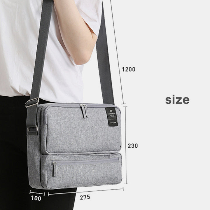 Multifunktionale Messenger-Tasche mit mehreren Fächern, Laptop-Umhängetasche