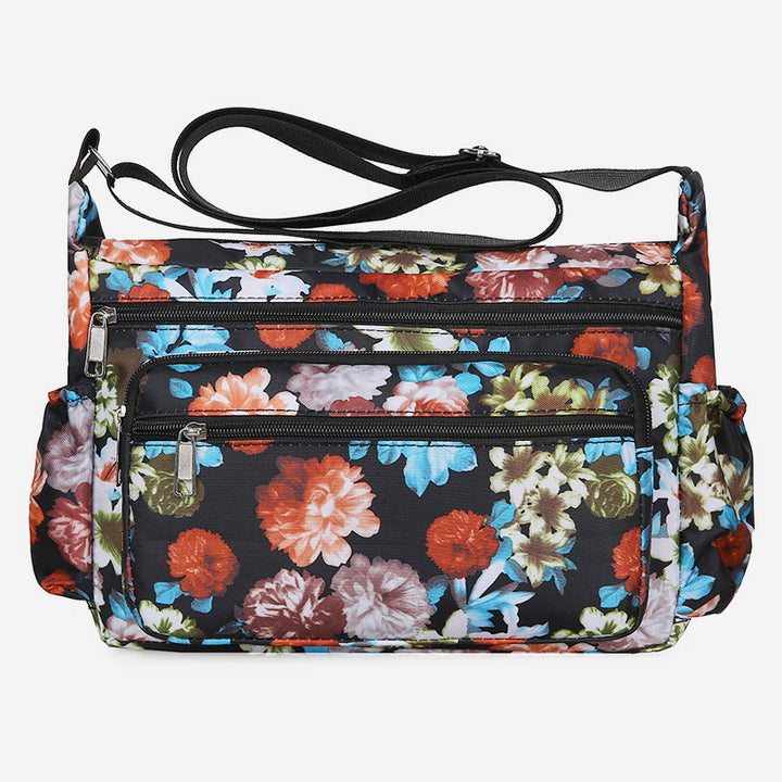 Wasserdichte Umhängetasche mit mehreren Taschen und Aufdruck