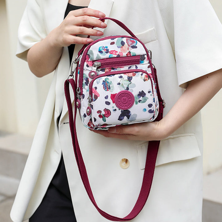 Schultertasche mit Blumenmuster für Damen, Crossbody-Rucksack, Mehrzweck-Umhängetasche