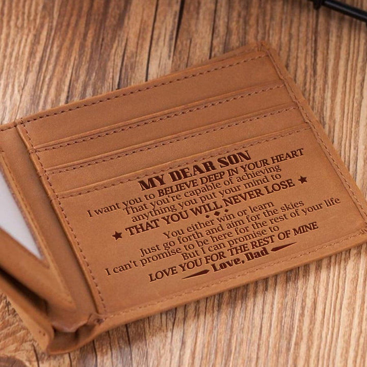 Dünne Brieftasche für die Familie, mit Laser-Inschrift, Leder, Geldbörse, Geschenk