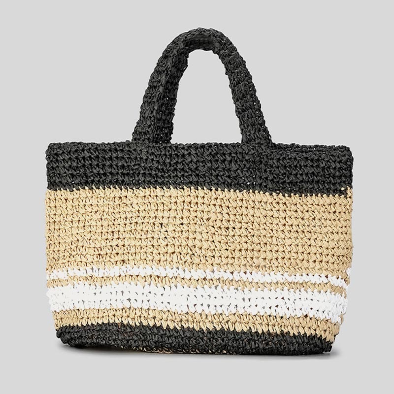 Strandtasche für Damen, Sommer, Strandparty, lässige Strohhandtasche