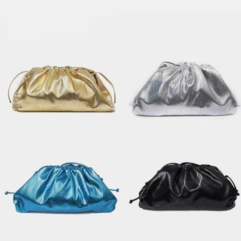 Dumpling Clutch Umhängetasche Cloud Sparkling Metallic Geldbörse für Damen