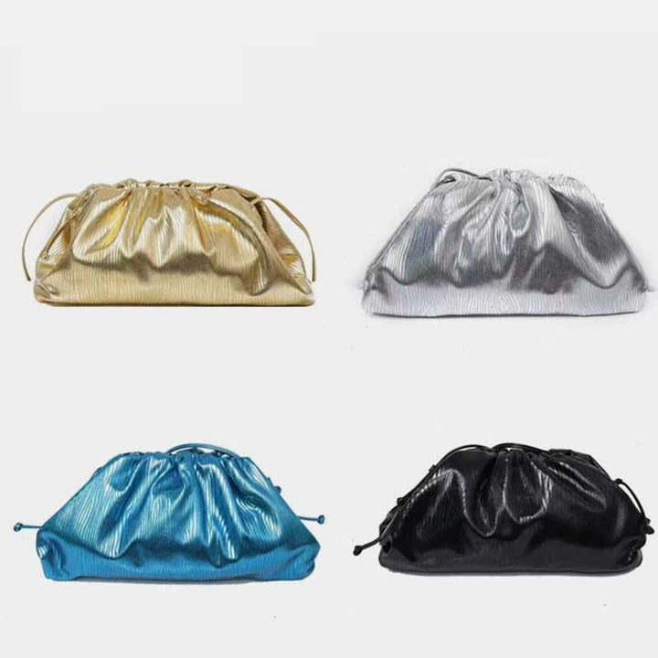 Dumpling Clutch Umhängetasche Cloud Sparkling Metallic Geldbörse für Damen