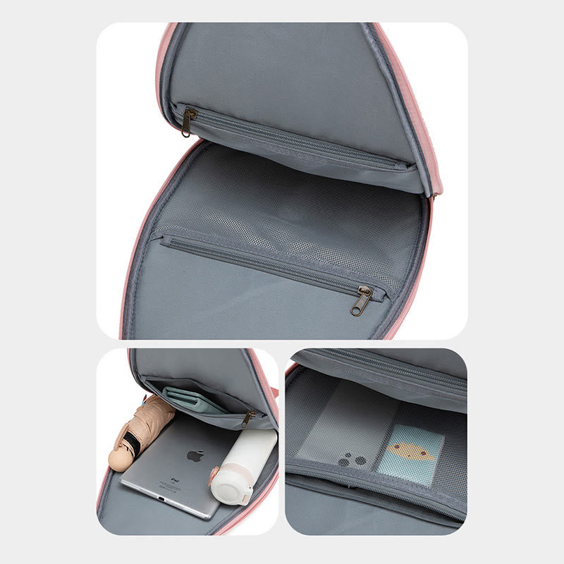 Schlägertasche für Damen, kariertes Muster, wasserdichte Umhängetasche aus Polyester