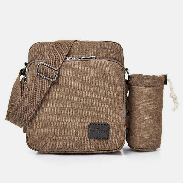 Vintage Canvas Crossbody Tasche für Herren Multifunktionaler Tagesrucksack Schultertasche