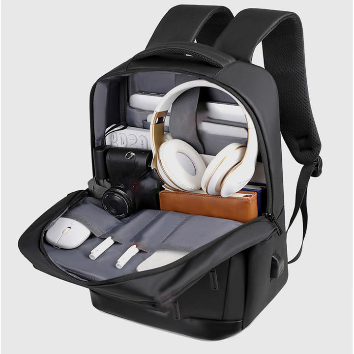Sanfter Rucksack für Männer mit USB-Ladefunktion, große Business-Laptoptasche