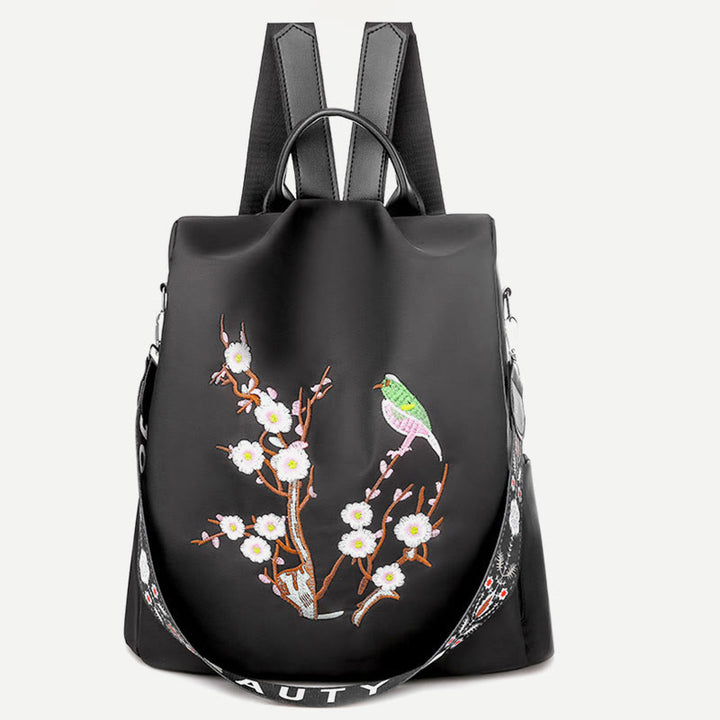 Rucksack für Damen, große Kapazität, Outdoor-Stickerei, Freizeit-Tagesrucksack