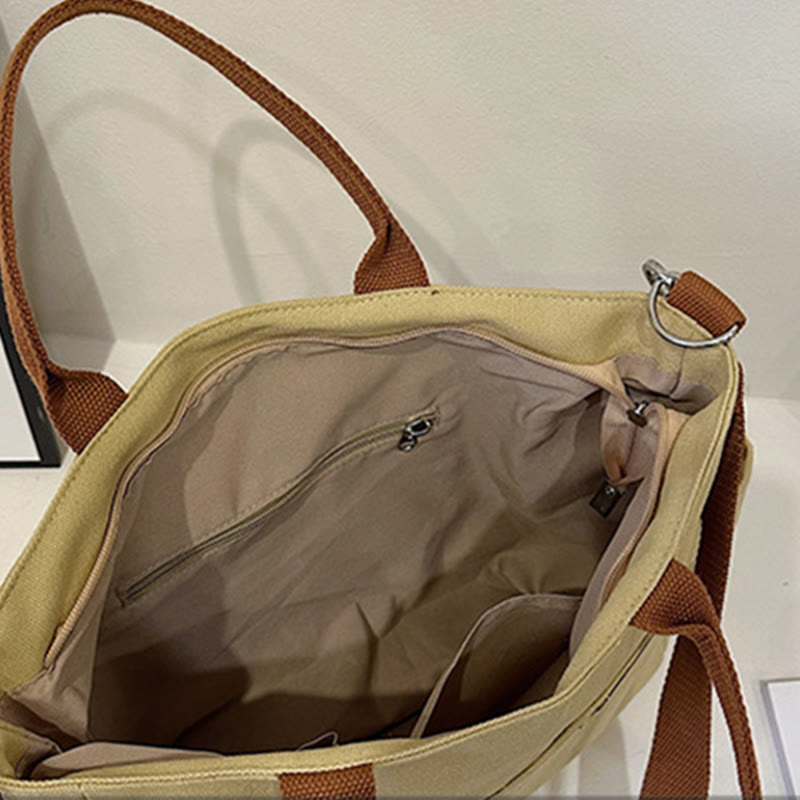 Einfache Tragetasche für Damen, täglich tragbar, Umhängetasche aus Canvas