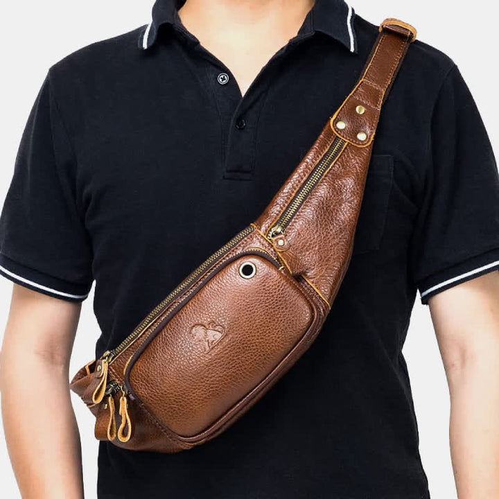 Retro Multi-Pocket Multifunktionale Sling Bag Hüfttasche