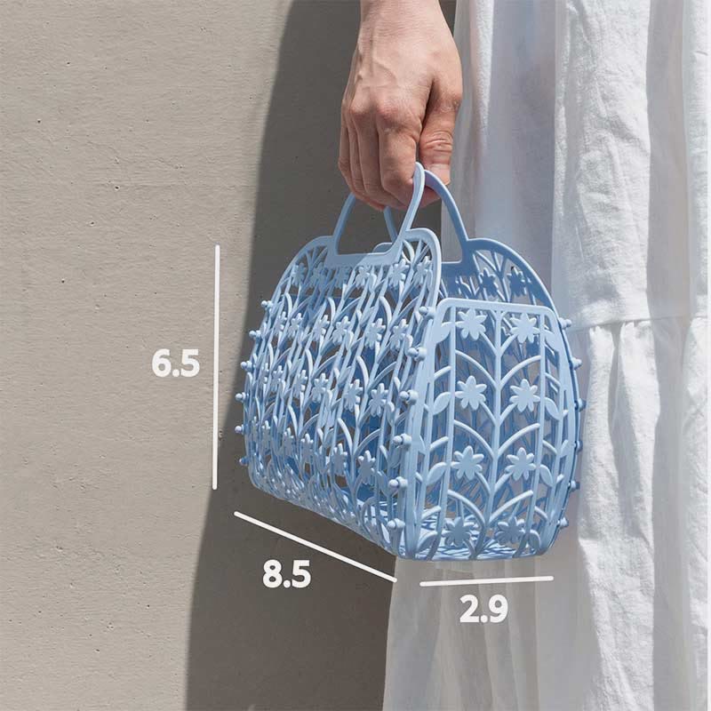 Handtasche für Badezimmer Rosa Faltbarer Aufbewahrungskorb aus Kunststoff