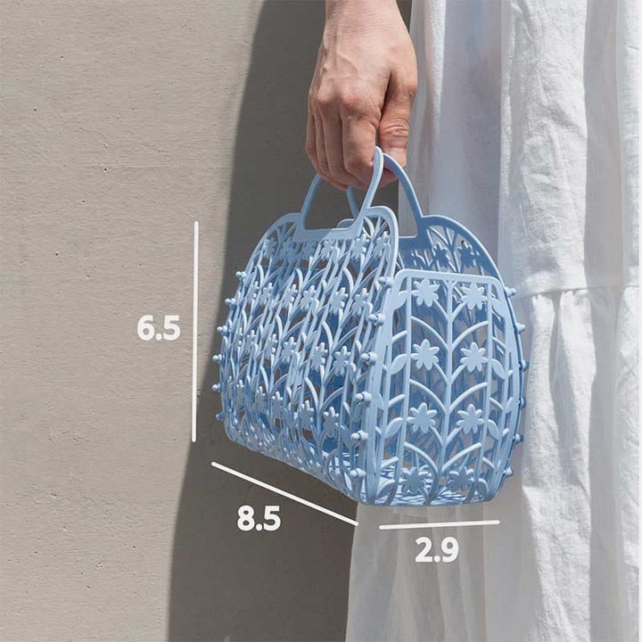 Handtasche für Badezimmer Rosa Faltbarer Aufbewahrungskorb aus Kunststoff