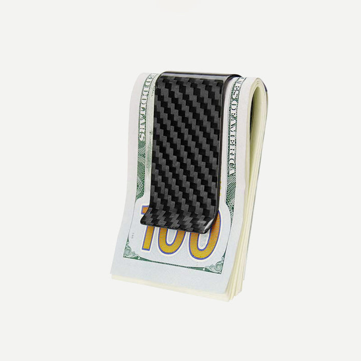 Schlanke Geldklammer aus Kohlefaser, minimalistisches Portemonnaie, Visitenkartenhalter