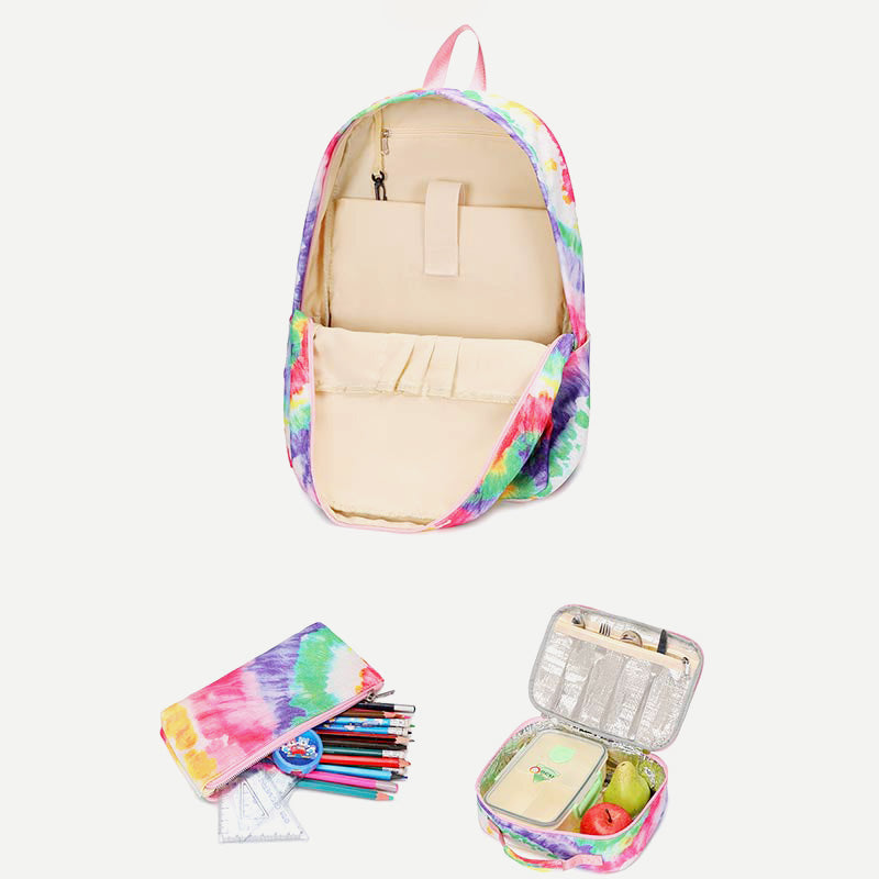 Schulrucksack für Mädchen und Frauen, Laptop, College, Büchertasche mit Lunchtasche, Stiftetui
