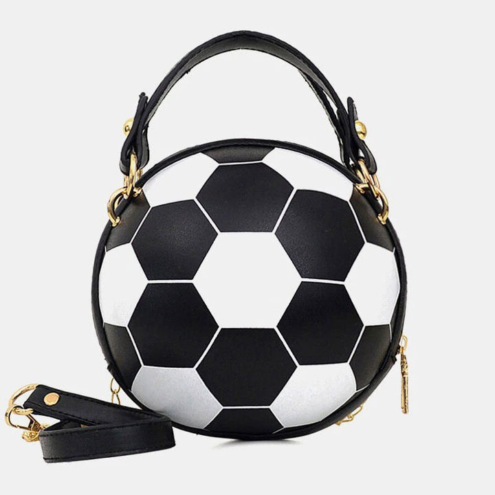 Runde Mini-Tasche im Basketball-Fußball-Look mit einzigartigem Design