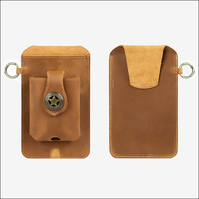 Multifunktionale Echtleder Handy Gürteltasche Loop Taille Holster