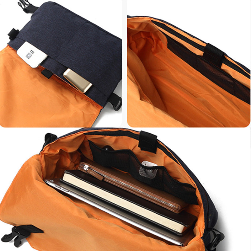 Messenger Bag für Damen und Herren, Vintage-Umhängetasche, Laptoptasche