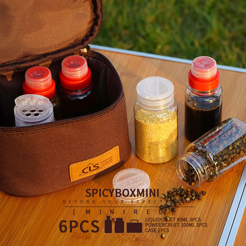 Aufbewahrungstasche für Outdoor-Camping-Grill-Mini-Gewürzflaschen-Set