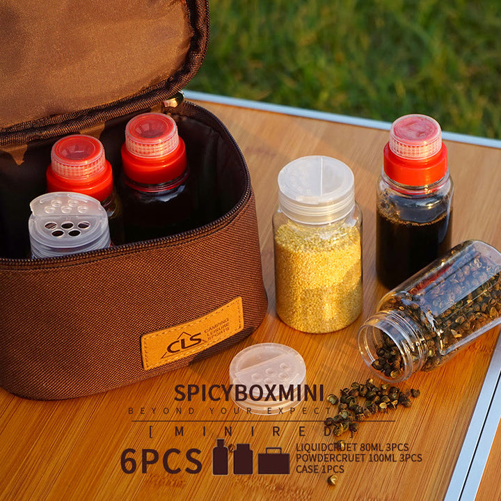 Aufbewahrungstasche für Outdoor-Camping-Grill-Mini-Gewürzflaschen-Set