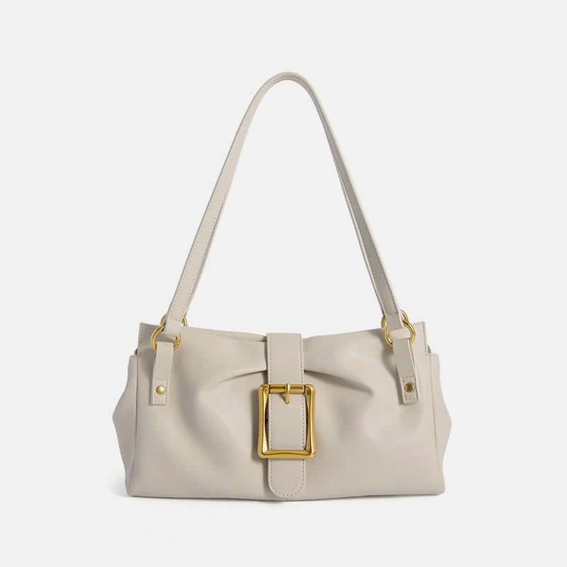 Klassische Unterarmtasche im Retro-Stil für Damen, Schultertasche aus echtem Leder