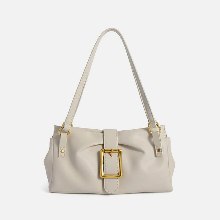 Klassische Unterarmtasche im Retro-Stil für Damen, Schultertasche aus echtem Leder