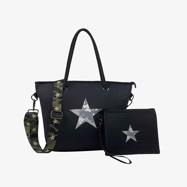 Tragetaschen-Set für Pendler, Rückentasche, breiter Riemen, Schultertasche