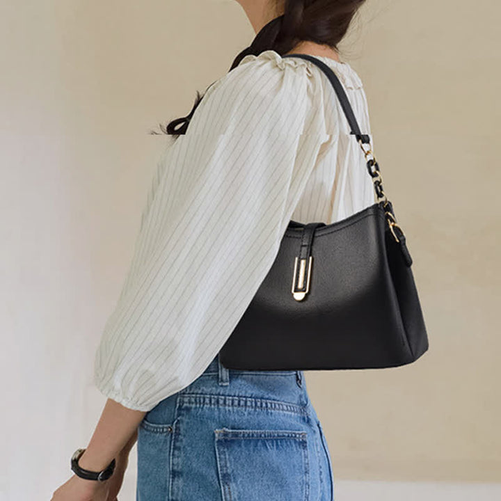 Umhängetasche für Damen, elegante Handtasche aus PU mit großem Fassungsvermögen