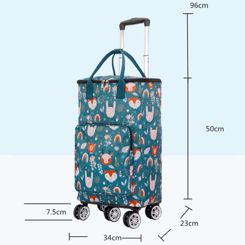 Teleskopstange Rolling Tote Bag Falten Wärme Erhaltung Einkaufswagen