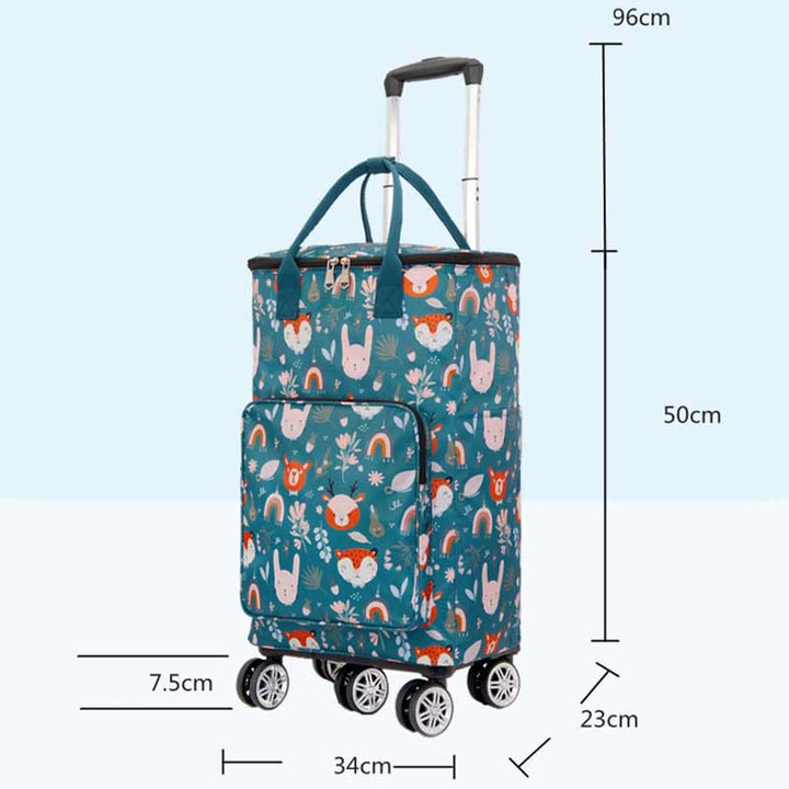 Teleskopstange Rolling Tote Bag Falten Wärme Erhaltung Einkaufswagen