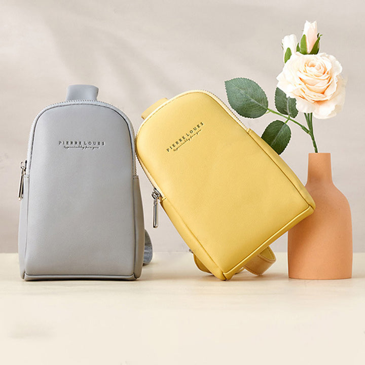 Leichte, lässige Schultertasche für Damen, kleiner Umhängerucksack aus PU-Leder