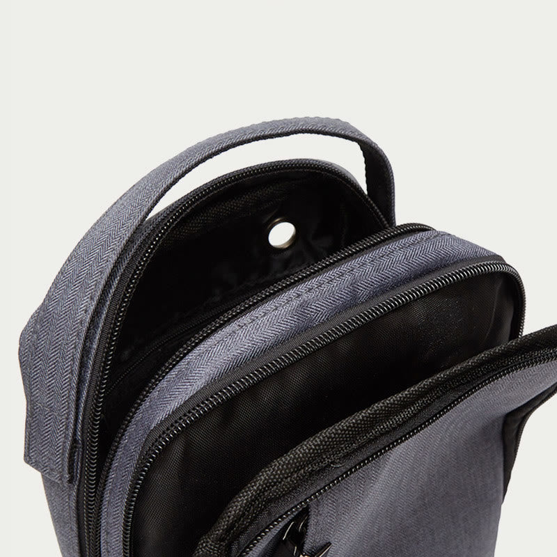Outdoor-Schultertasche für Männer, lässiger Tagesrucksack mit zwei Haupttaschen
