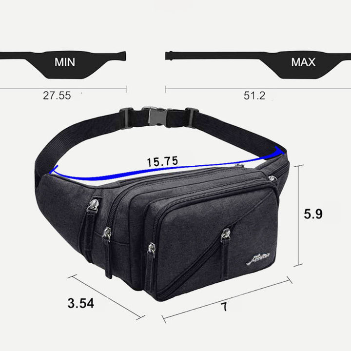 Unisex-Hüfttasche, leichte Brusttasche mit mehreren Taschen, Umhängetasche